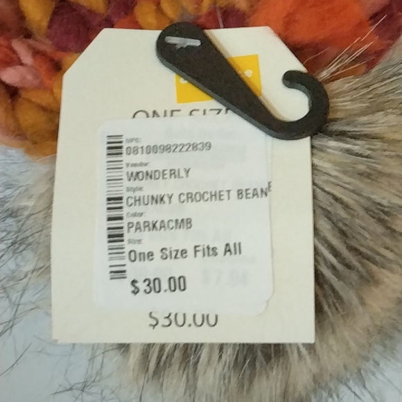 New With Tags Wonderly Brand Chunky Crochet Bean Cap (Hat) - Picture 8 of 16